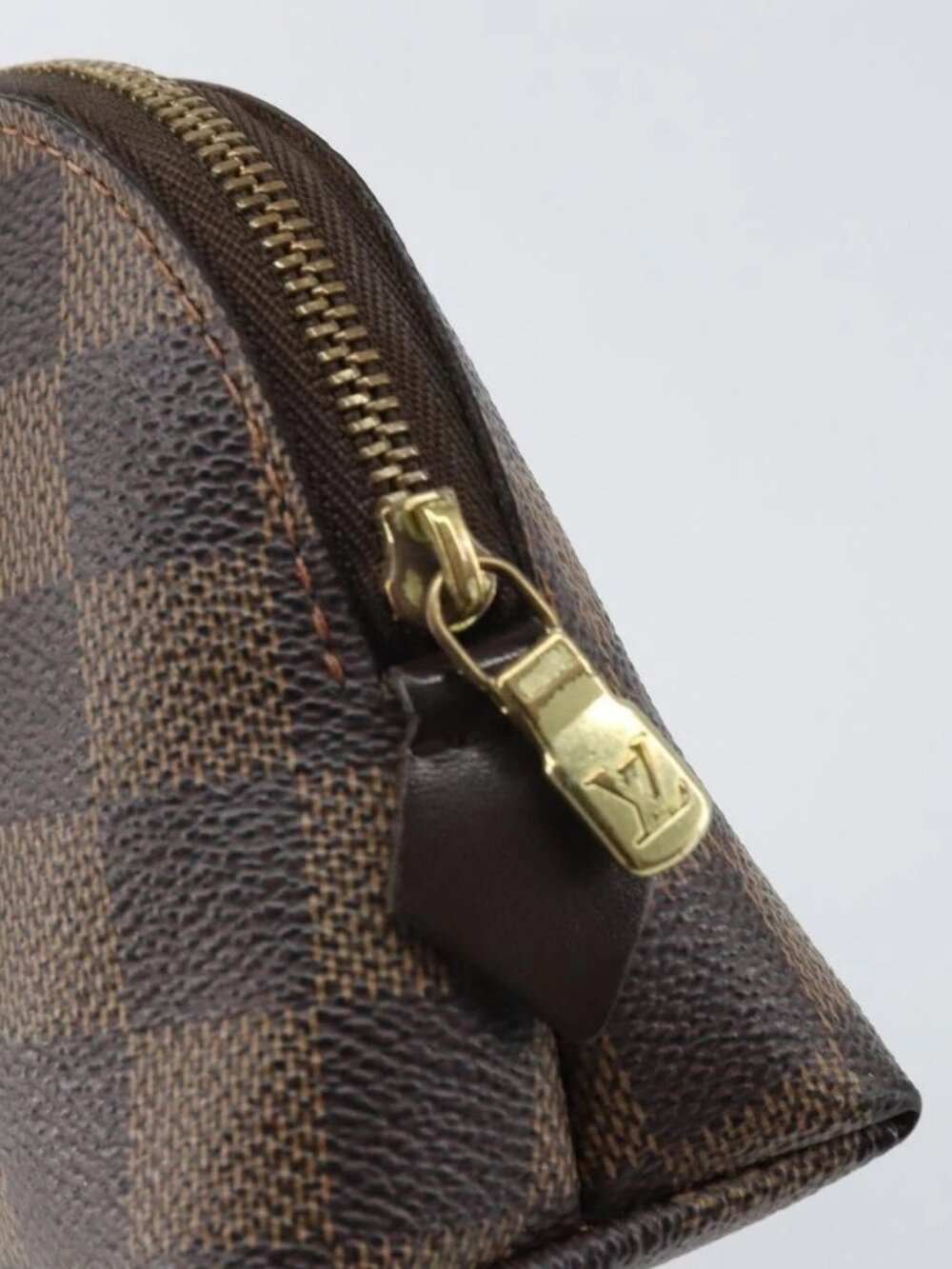 LOUIS VUITTON Damier Ebene Pochette Cosmetic PM Pouch N47516 LV Auth 169121 - Picture 9 of 16